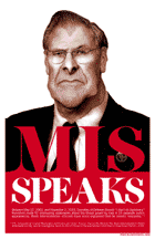 'Rumsfeld Misspeaks' Iraq War protest poster